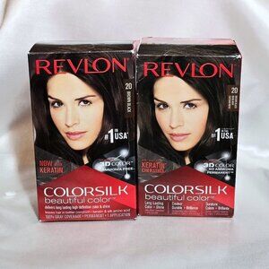 Lot of 2 Revlon Permanent Hair color Brown Black 20 NIB